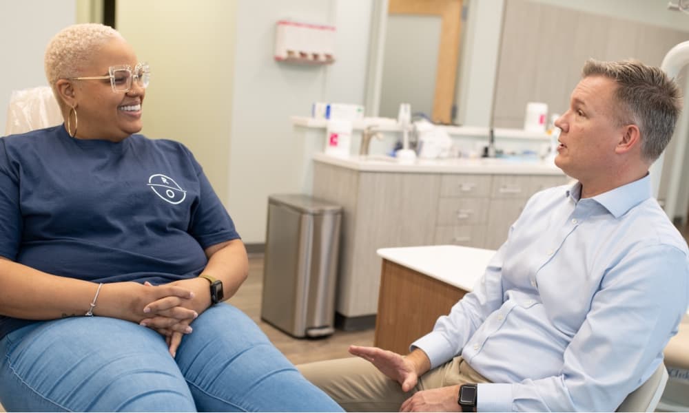patient and Dr. Grossman discussing treatment options
